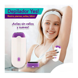 DEPILADORA YES PROFECIONAL RECARGABLE MORADA